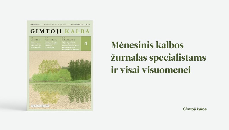 „Gimtosios kalbos“ balandžio mėnesio numeris