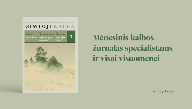 „Gimtosios kalbos“ sausio mėnesio numeris