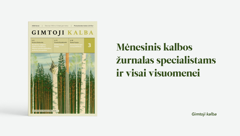 „Gimtosios kalbos“ kovo mėnesio numeris
