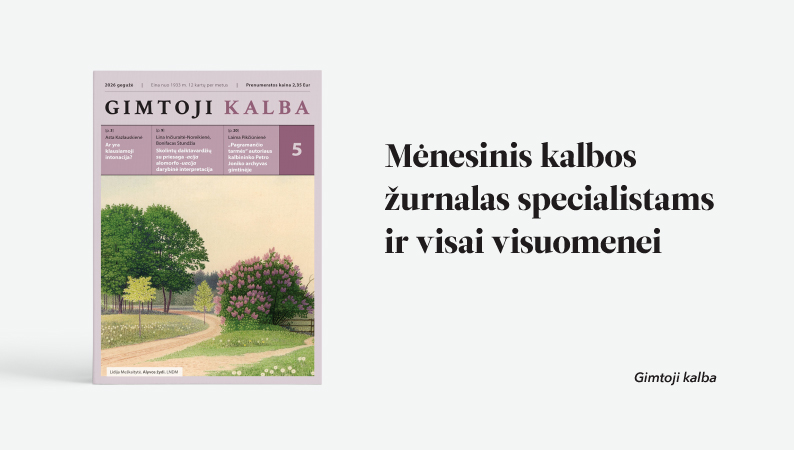 „Gimtosios kalbos“ gegužės mėnesio numeris