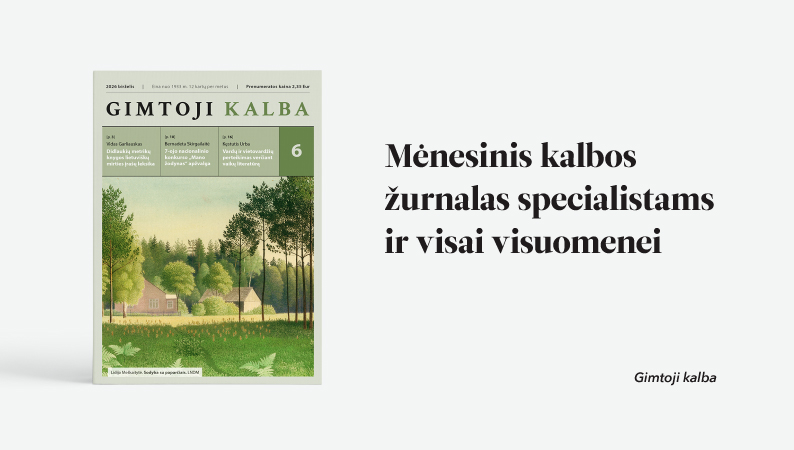 „Gimtosios kalbos“ birželio mėnesio numeris