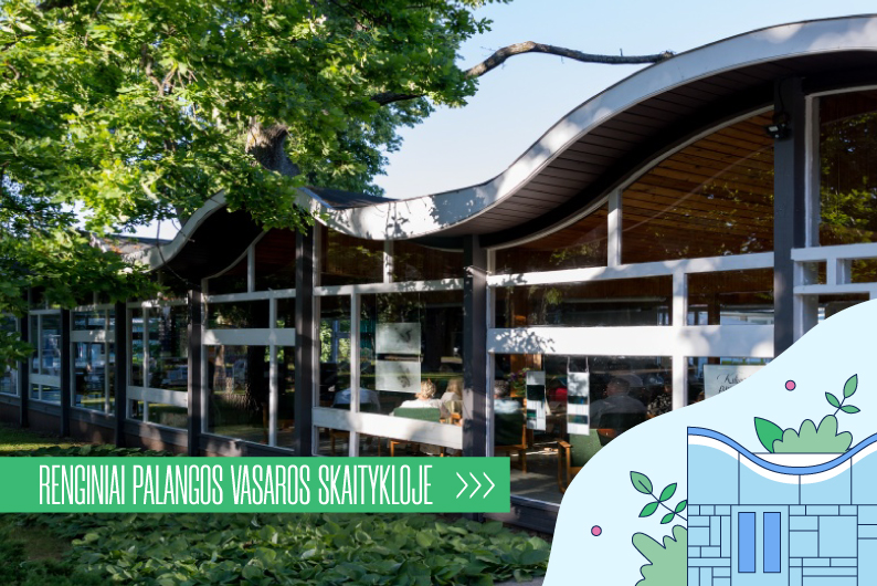 Nuotraukoje pavaizduotas Palangos vasaros skaityklos fasadas