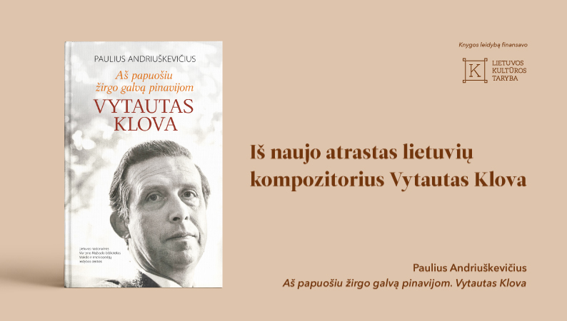 Knygos „Aš papuošiu žirgo galvą pinavijom. Vytautas Klova“ viršelis