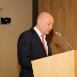 Sveikinimo kalbą sakė Nacionalinės bibliotekos generalinis direktorius prof. Renaldas Gudauskas