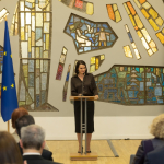 The Secretary General of the Council of Europe visited the National Library, where an information point for Belarusians will open this year 