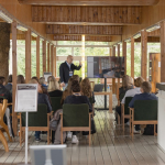 doc. dr. Liutauras Nekrošius VILNIUS TECH Architektūros fakulteto dekanas; Simpoziumas „Modernistinė medinė architektūra ateičiai. Palanga“. Nuotr. aut. Vygaudas Juozaitis