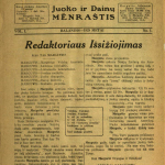 Pirmasis A. Vanagaičio „Margutis“, 1928 m. balandis.