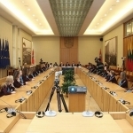 Projekto dalyviai Seimo Konstitucijos salėje